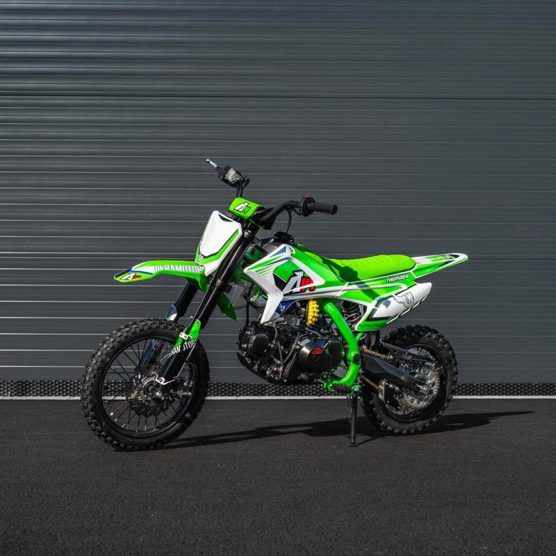 Pitbike Leramotors By Apollo THUNDER 125 poloautomat 14/12 E-Start Zelená